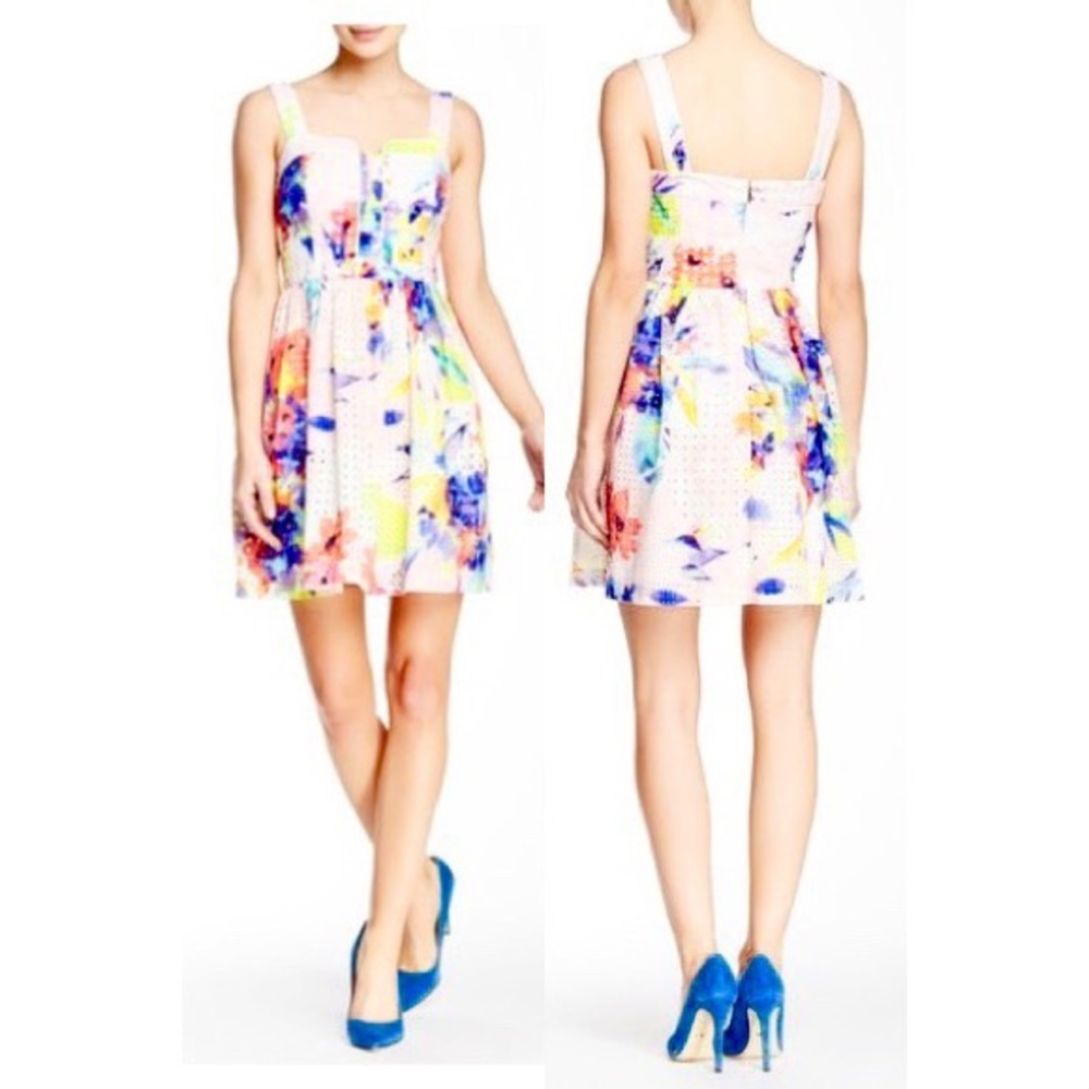 Trina Turk eyelet ‘Elin’ print cotton fit & flare